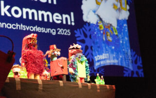 3 bunte Pneumatik-Wesen