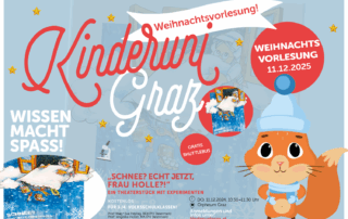 Weihnachtsvorlesung 2025: Schnee? Echt jetzt, Frau Holle?! Ein Theaterstück mit Experimenten für Kinder!